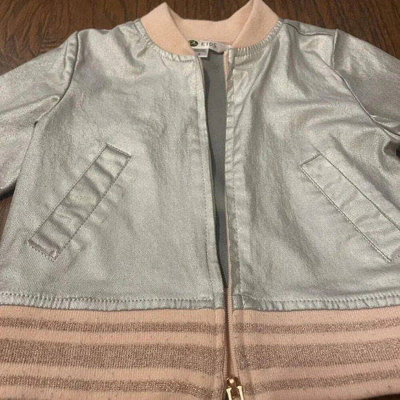 Metallic Silver Bomber Jacket - Picture 3 of 5
